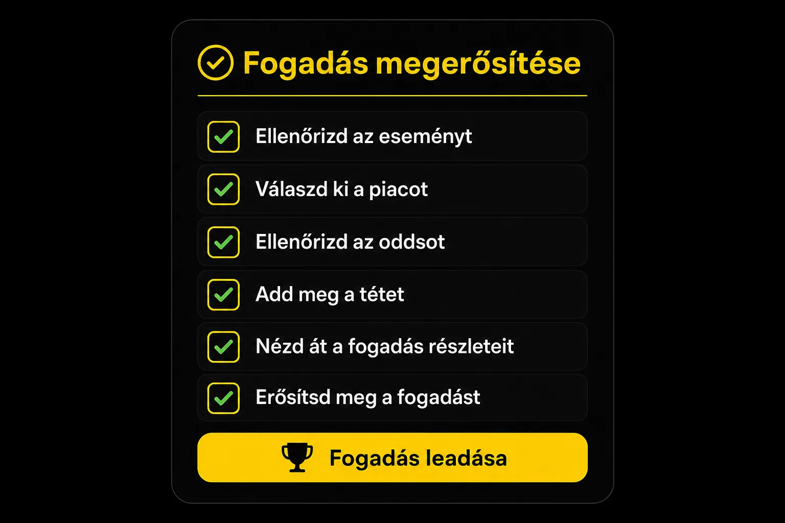 Ellenőrzőlista élő fogadás gombjának megnyomása előtt