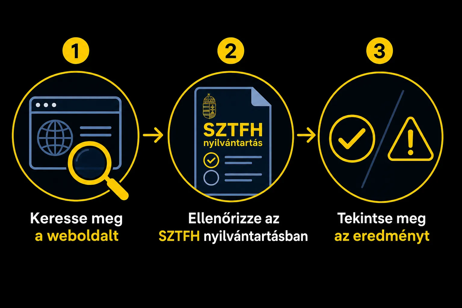 Lépések az SZTFH engedély ellenőrzéséhez fogadóiroda esetén