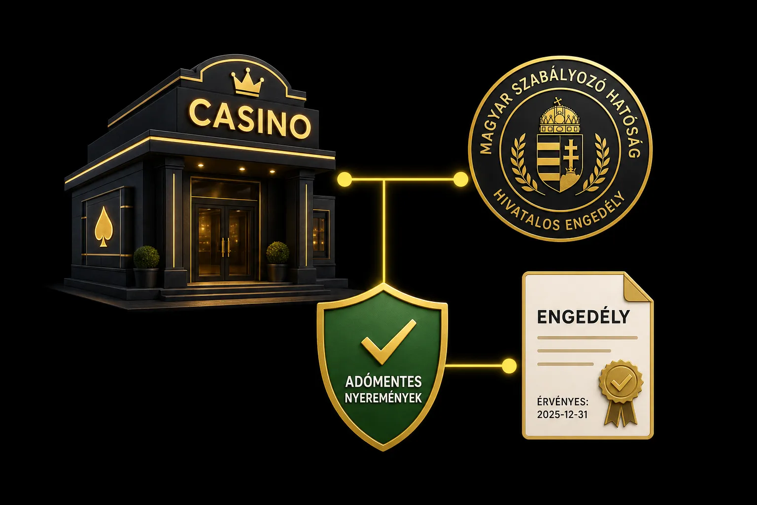 Vegas.hu engedélye és az adómentes nyeremény szemléltetése